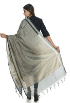 Mominos Fashion Moeza Handloom Cotton Grey Dupatta - Distacart