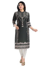 Snehal Creations Opulent Olive Digital Print Masleen Long Kurti Tunic - Distacart