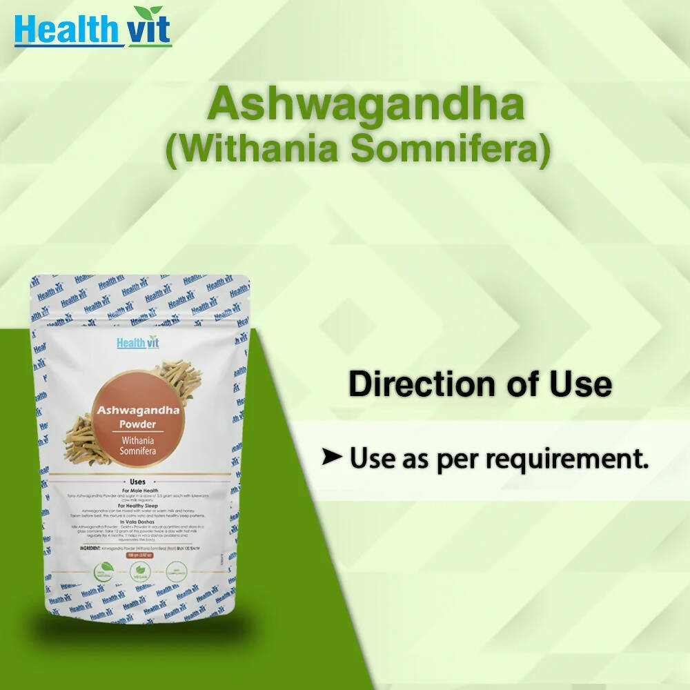Healthvit Natural Ashwagandha Powder - Distacart