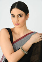 Mominos Fashion Kamal Johar Oxidised Silver-Plated Ghungroo Handcraft Bracelet