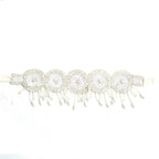 Mominos Fashion Johar Kamal Handicraft Off White/Golden Pearls Necklace with Earrings For Women - Distacart