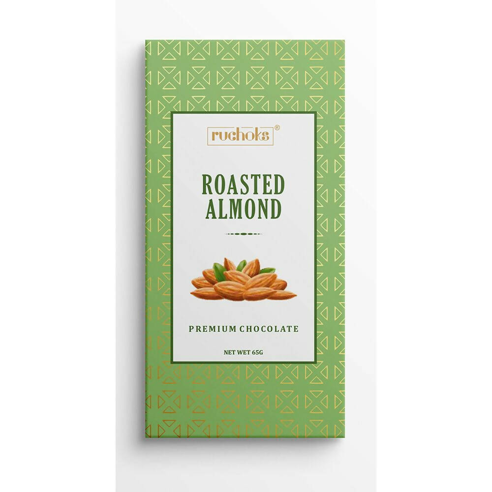 Dibha Ruchoks Valentines Special Roasted Almond Chocolate Bars