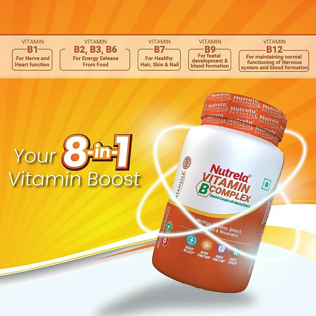 Patanjali Nutrela Vitamin B-complex Capsules - Distacart