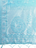 Shree Shyam Fashion Varnika Sky Blue Linen Cotton Saree