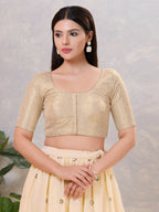 Joban Fashion Women Silk Gold Stitched Blouse