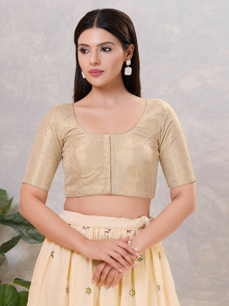 Joban Fashion Women Silk Gold Stitched Blouse