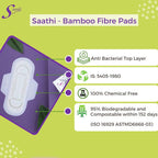 Saathi Bamboo Fiber Heavy Flow Sanitary Napkins Pack