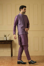 Purplebee Nehru Jacket Set by Hilo Design