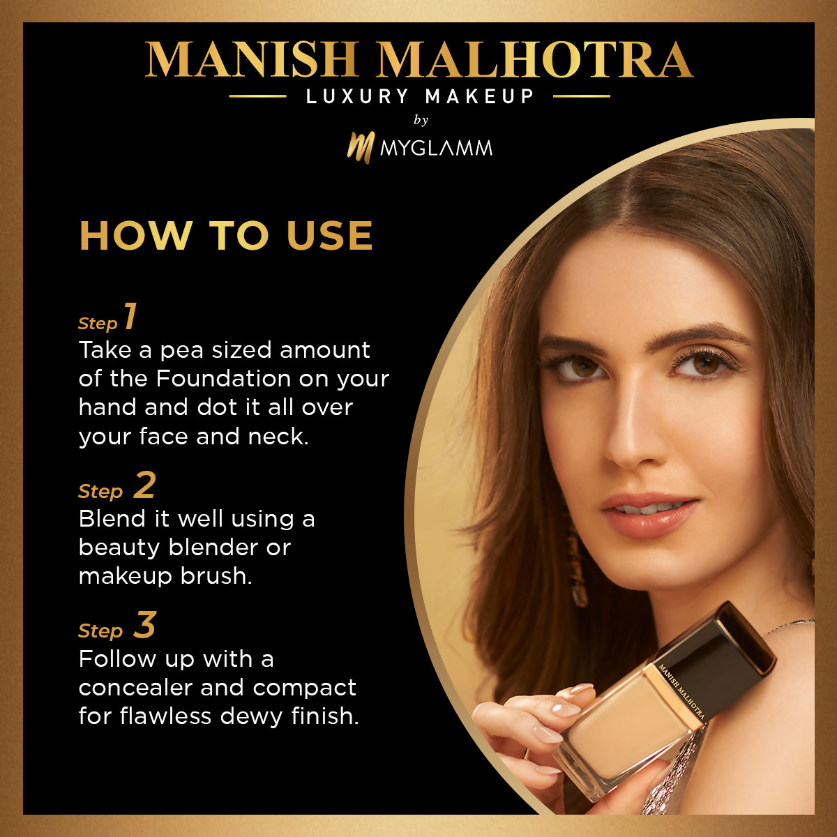 MyGlamm Manish Malhotra Beauty Skin Awakening Foundation - Cool Mocha