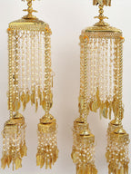 NVR Women's Pack Of 2 Gold-Polished & White Pearl Beaded Bridal Heavy Kaleera Sets - Distacart