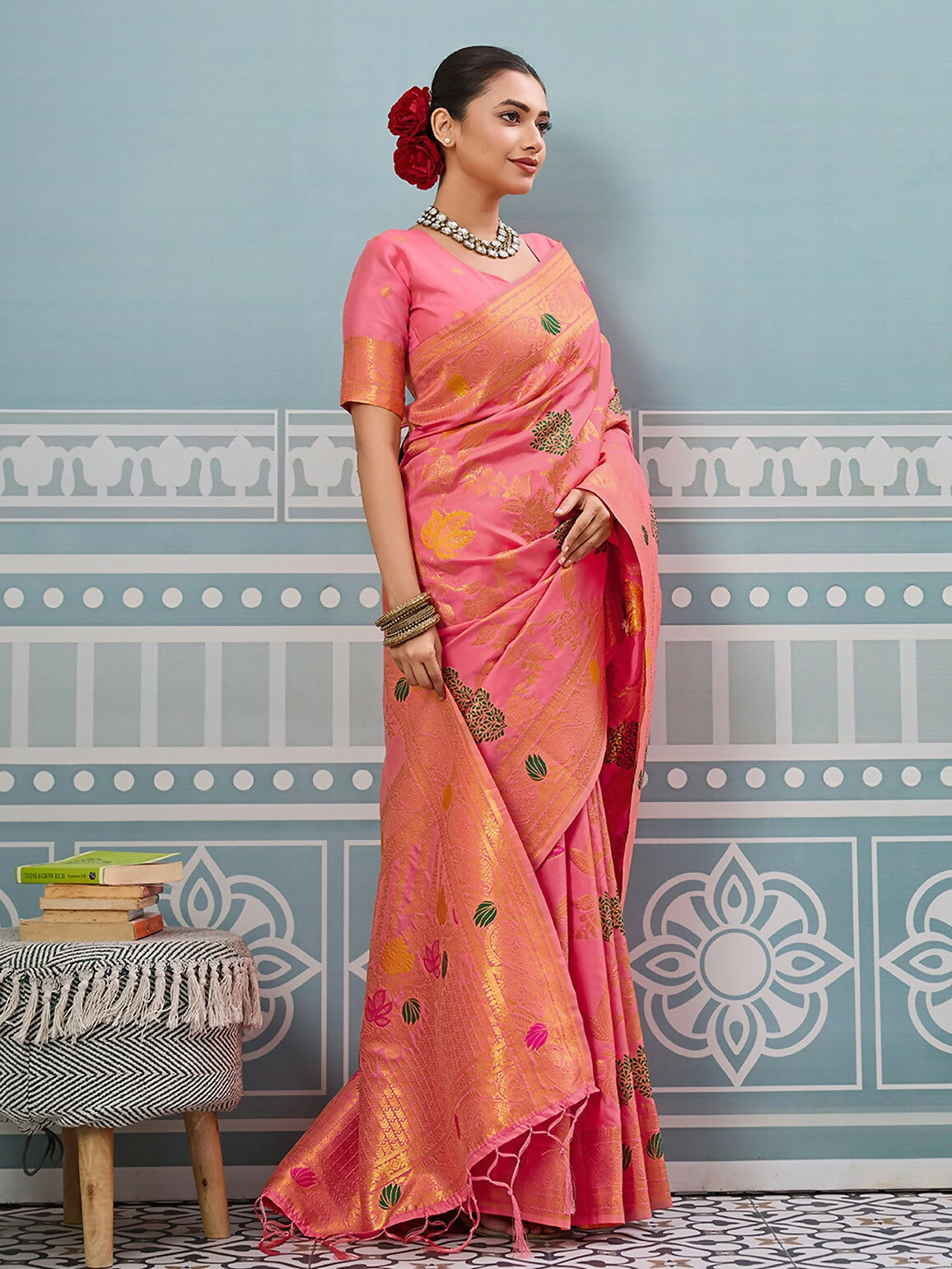 Shree Shyam Fashion Gajari Silk Saree - Distacart