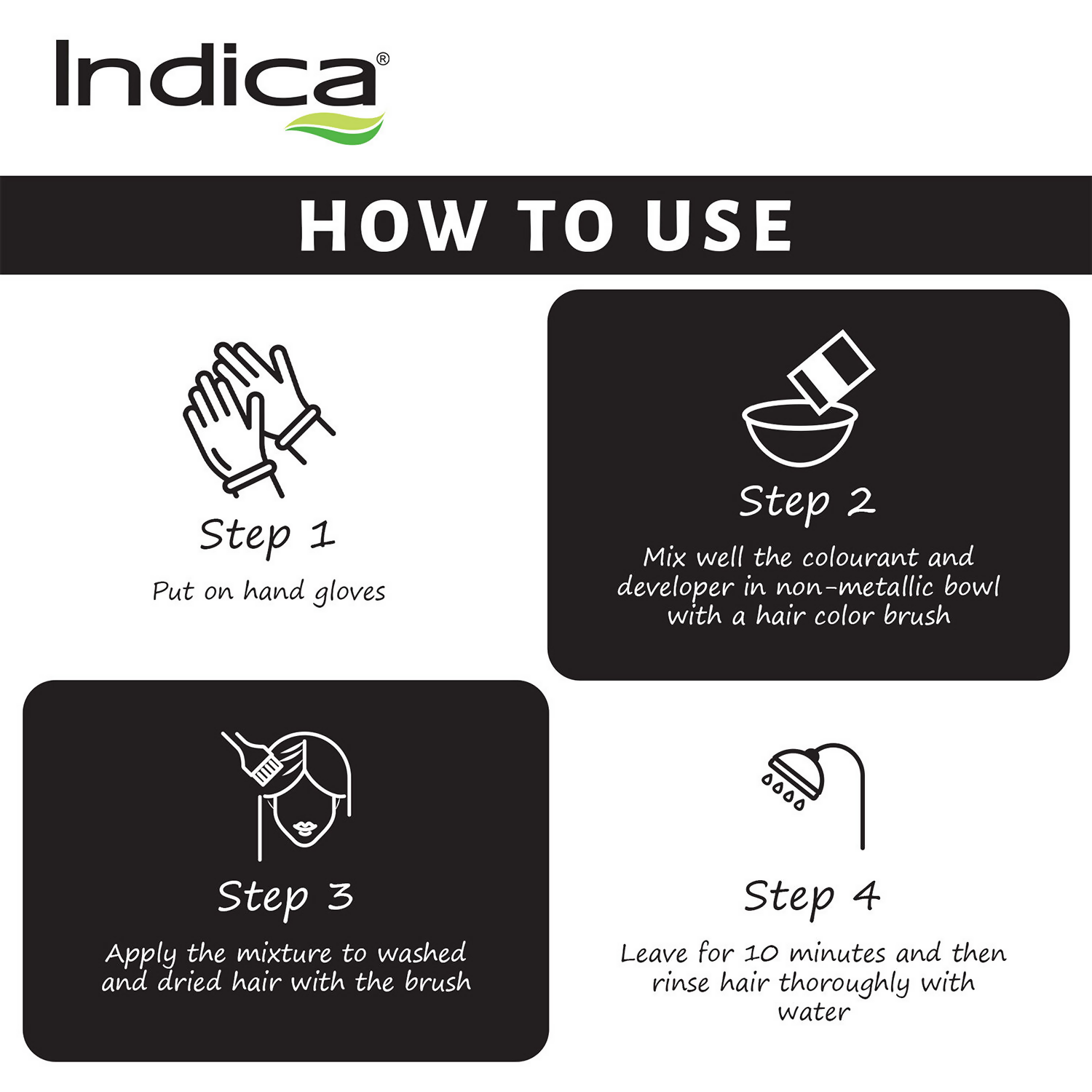 Indica Creme 10 Minutes Hair Color Long Lasting Colour