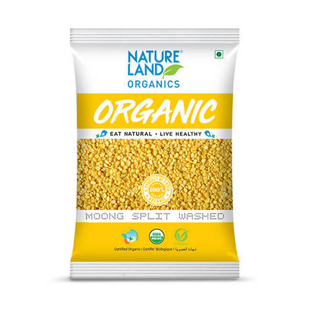 Nature Land Organics Moong Split Washed
