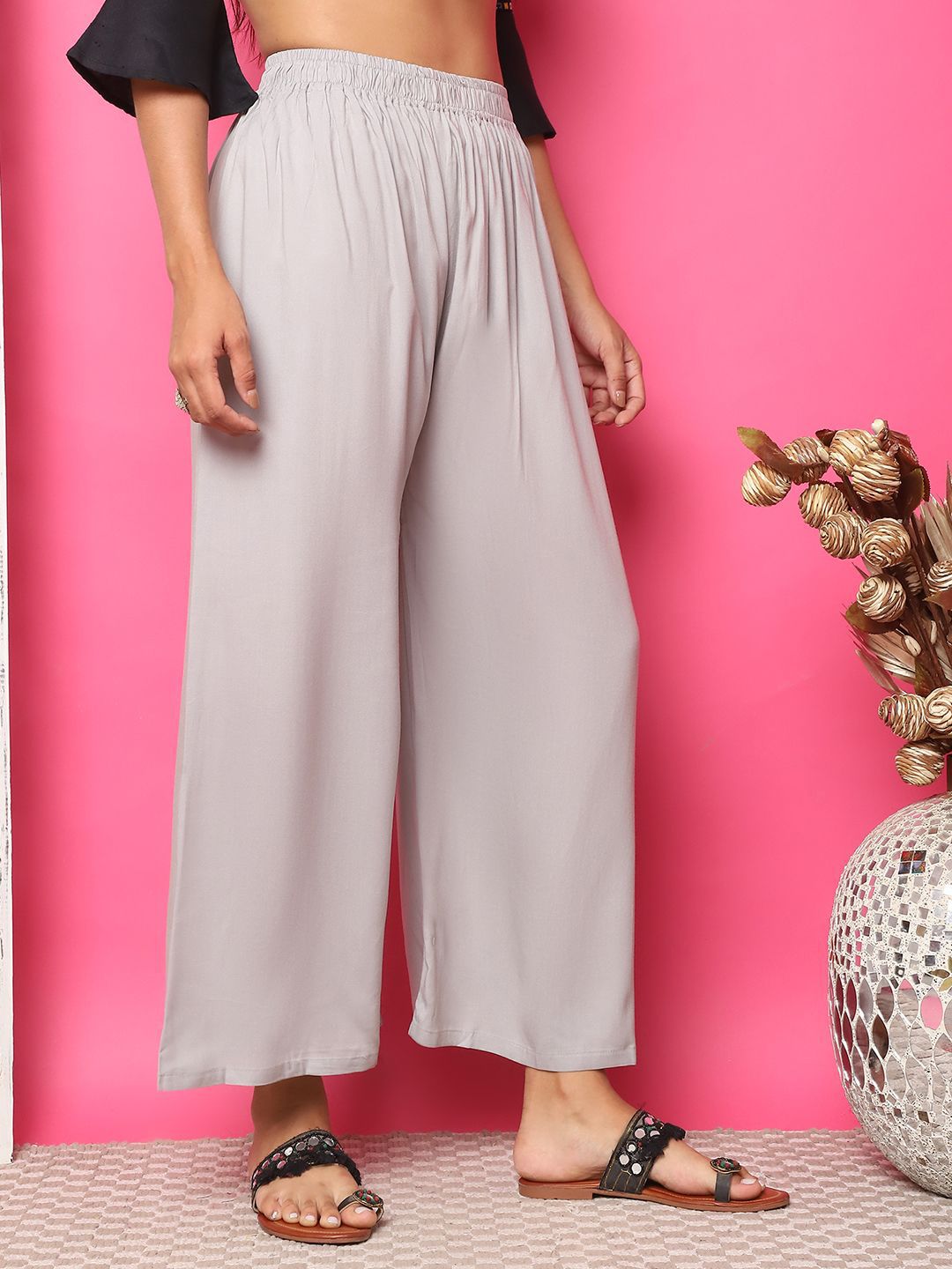 TAG 7 Women High Rise Flared Palazzos