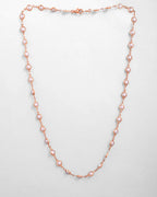 VOJ Gold-Polished Chain For Women With White Pearls