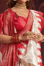 Joban Fashion Off White Silk Blend Garad Saree - Distacart