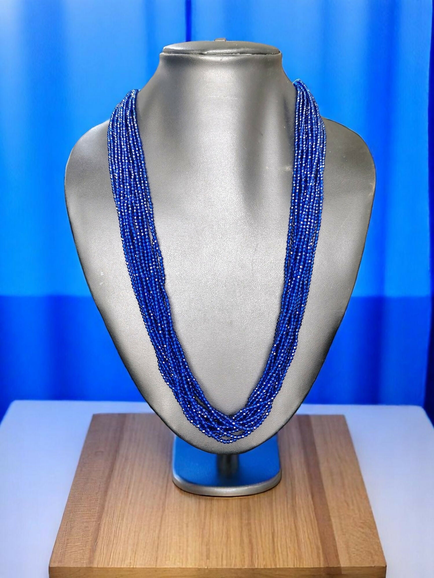 Inhanns Crystal Beads Luxe Edition – Multi-Layered Necklace - Royal Blue
