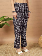 Vamika Poly Rayon Printed Wine Red Party Wear/Casual Wear/Office Wear Kurta Set/Suit