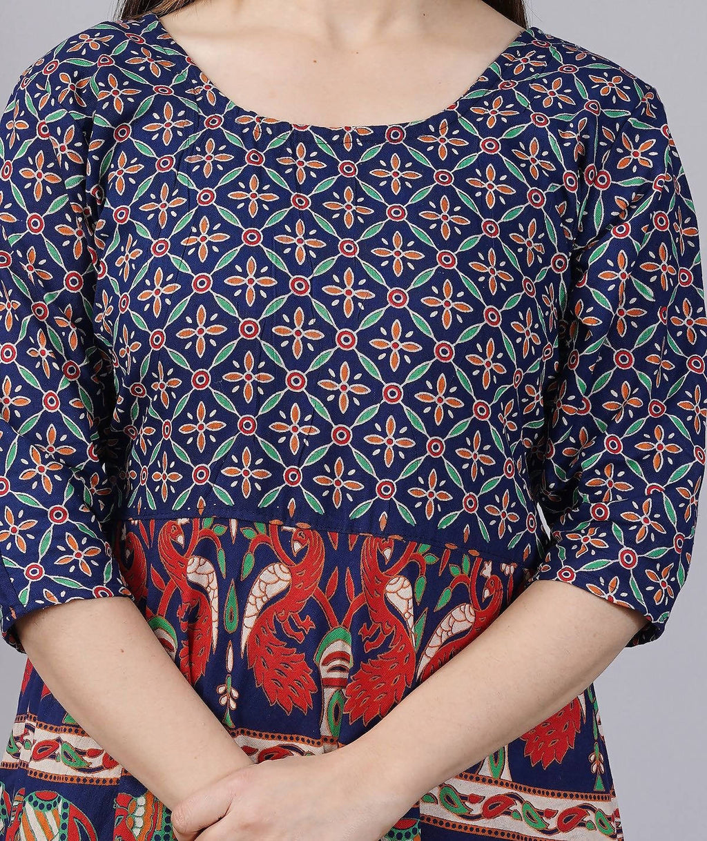 Vamika Multicolor Cotton Printed Party/Casual Wear Kurti (GAM22K)