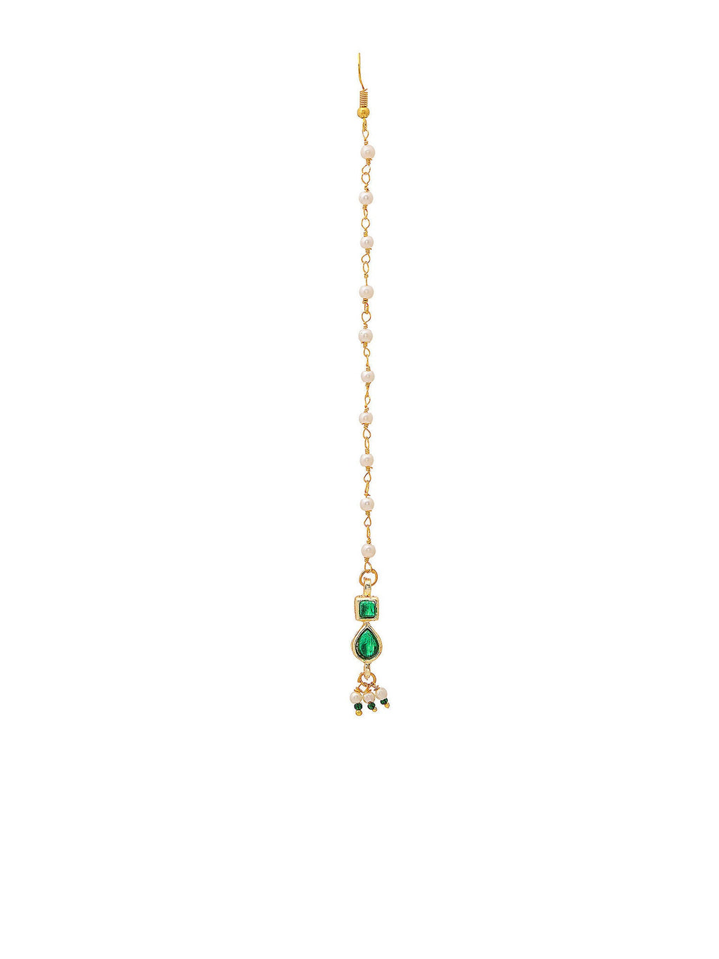 Ruby Raang Green Meenakari Kundan Maang Tikka - Distacart
