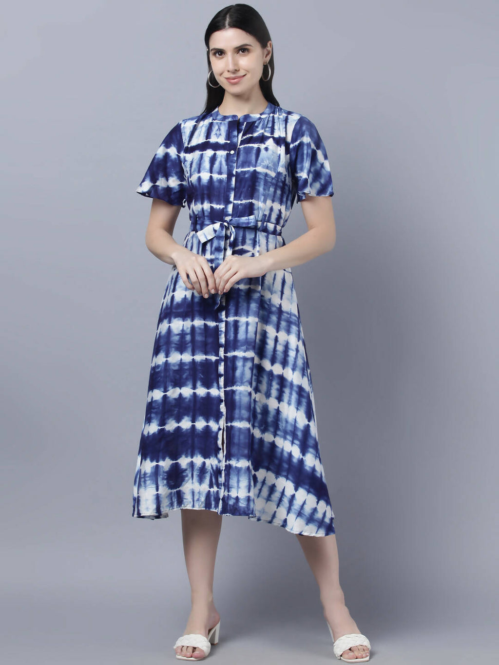 Myshka Stylish Multicolor Half Sleeve Women's Dress - Distacart