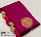 Rani Silk Woven Saree with Unstitched Blouse - Hiral Fashion