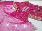 Jyoti Fashion Pink Jari with Sequin Embroidered Georgette Semi Lehenga Choli with Dupatta