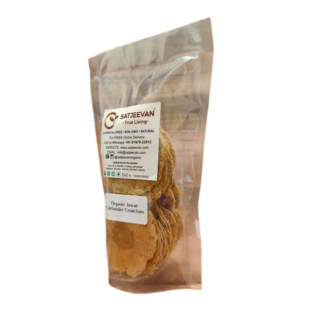 Satjeevan Organic Jowar Coriander Crunchies - Distacart
