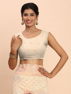 Shree Shyam Fashion Linen Cotton Off White Saree - Distacart