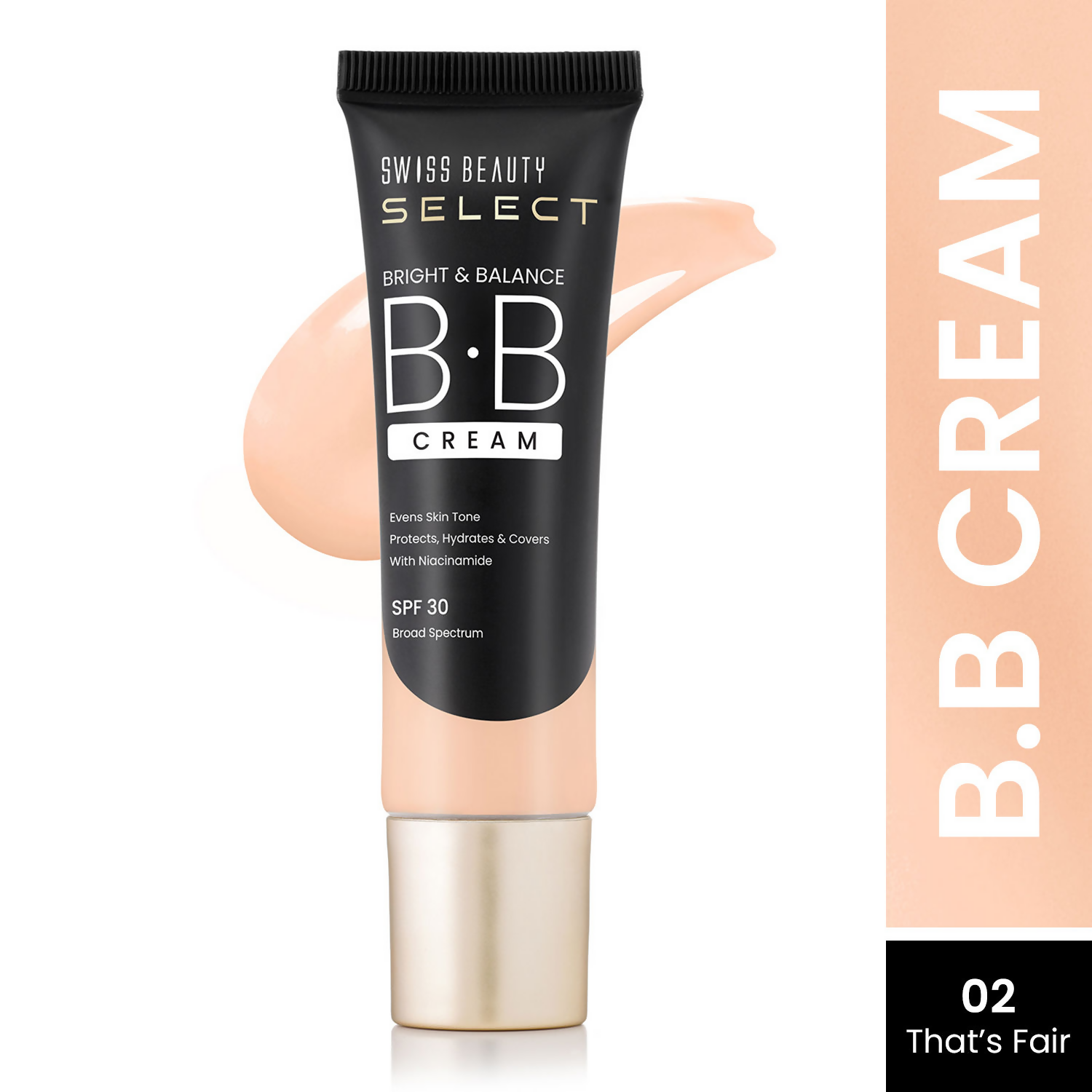 Swiss Beauty Select Bright & Balance BB Cream With Niacinamide - 2 Thats Fair