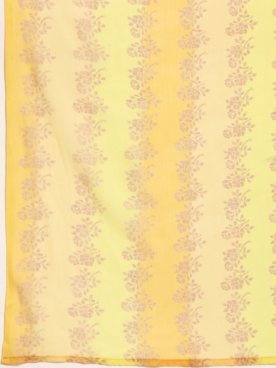 Ahalyaa Women's Traditional Semi Stitch Saree - Yellow