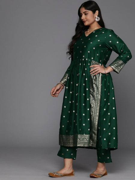 Ahalyaa Women's Traditional wear Kurta Set - Green