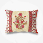 Floral Print Queen Size 90x108 Inches Jaipuri Flat Bed Sheet Bedspread with 2 Pillowcases