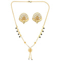 AanyaCentric Gold Plated Short Mangalsutra Set with Earrings - Distacart