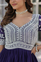 Vastranavya Mustard Star Georgette with Embroidery Beads Sequins Work Fancy Kurti & Lehenga