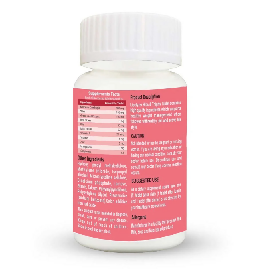 NutroActive Lipolyzer Hips & Thighs Weight Management Tablets - Distacart