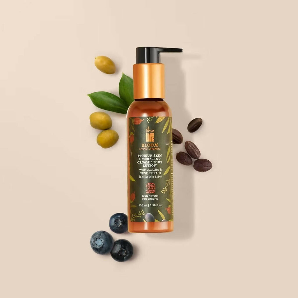Isha Life 24 Hours Skin Hydrating Organic Body Lotion With Jojoba & Olive Extract - Distacart