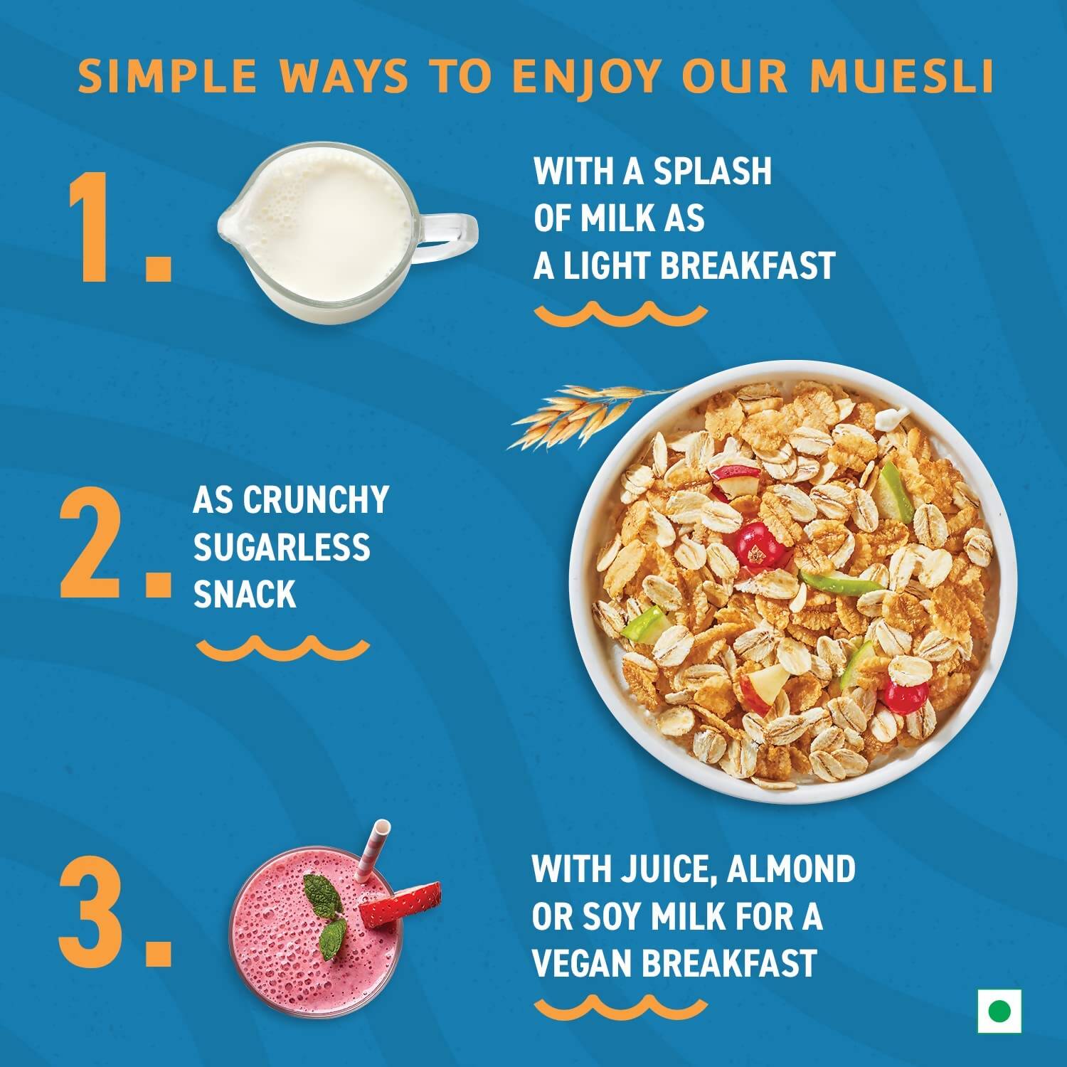 Bagrry's Crunchy No Added Sugar Muesli - Distacart