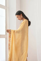 Designer Stylish Yellow Muslin Stitched Suit With Dupatta - Anbazaar - Distacart