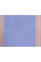 Joban Fashion Dusty Blue Crepe Chiffon Pure Handloom Banarasi Silk Saree