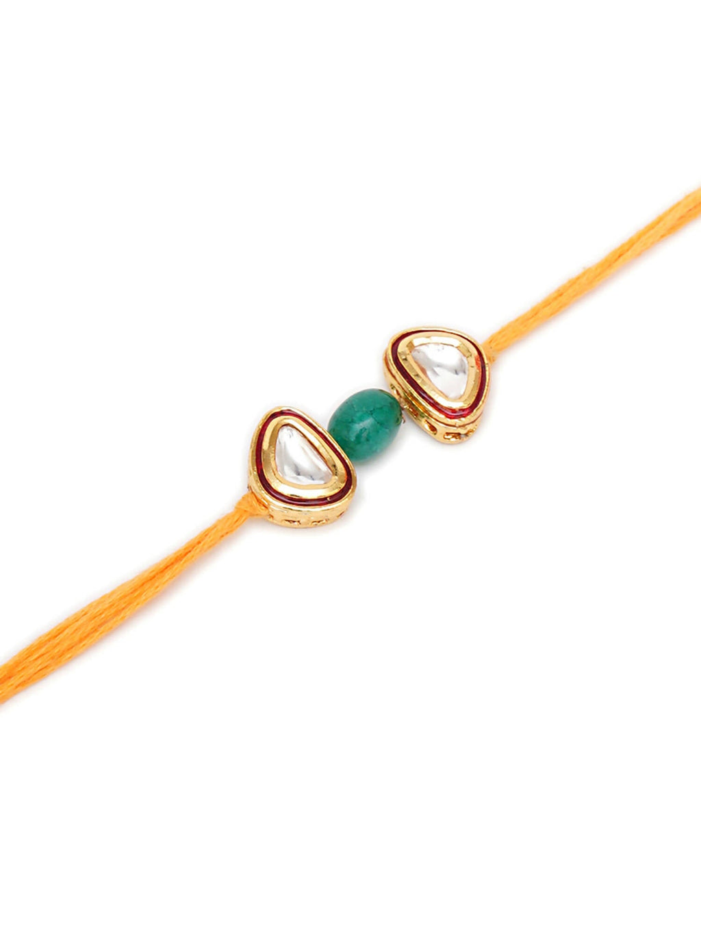 Designer kundan Rakhi - Ruby Raang - Distacart