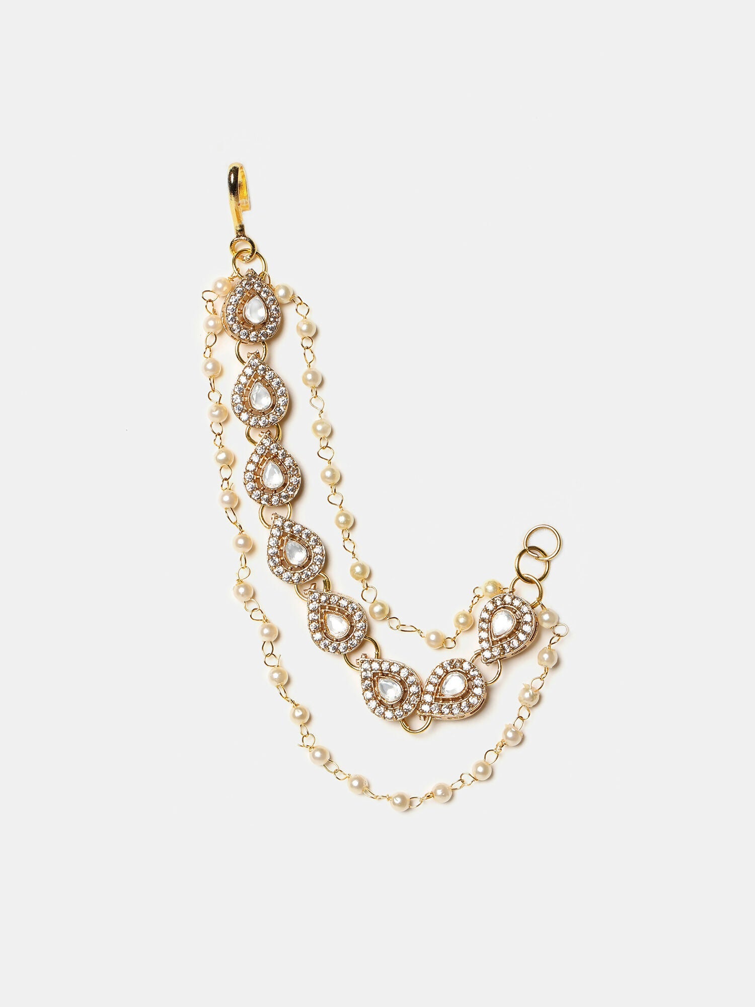 Ruby Raang Gold Plated Ear Chain