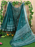 Shree Shyam Fashion Cotton Teal Saree - Distacart