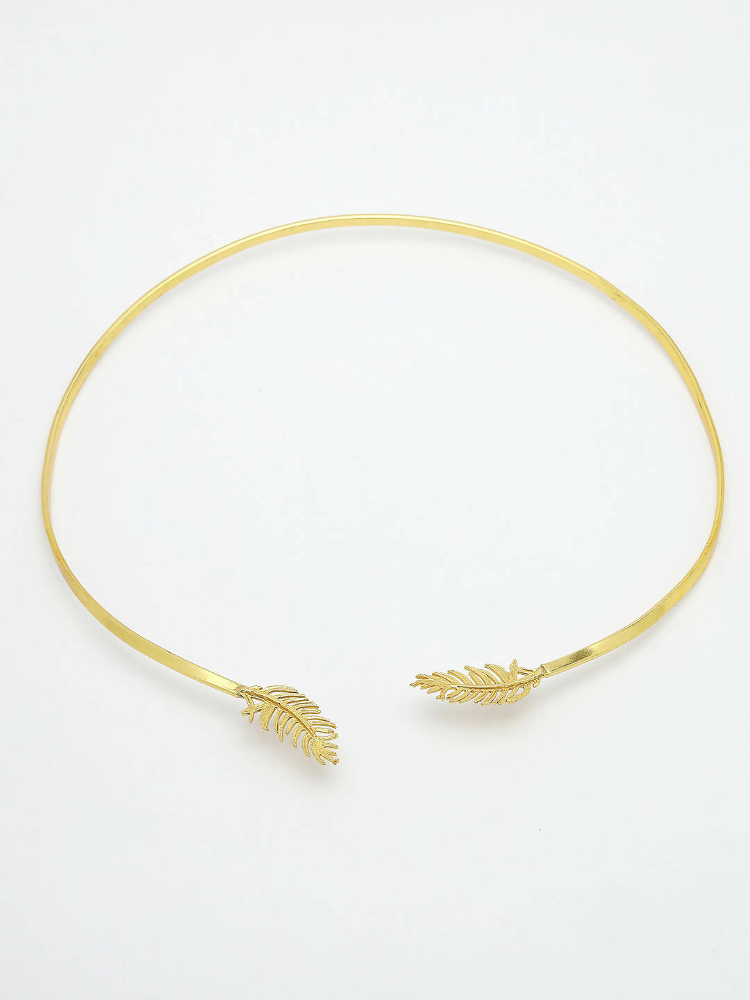 NVR Women Gold-Polished Circular Choker Necklace