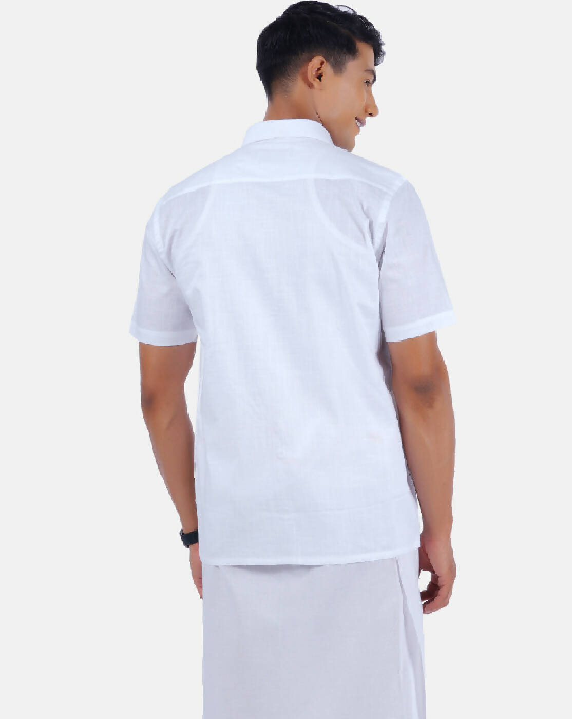 Ramraj Cotton Mens 100% Cotton Half Sleeve White Shirt