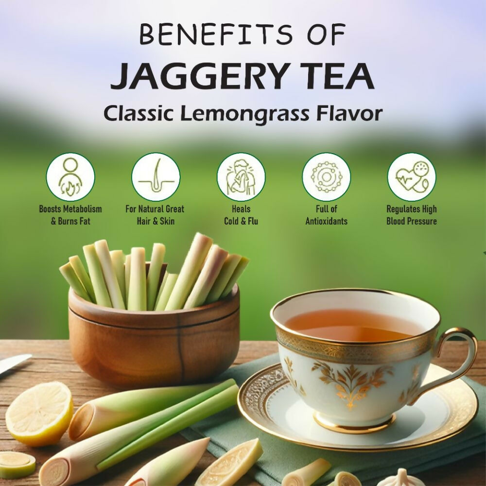 Naivedyam Classic Lemongrass Flavour Jaggery Tea - Distacart