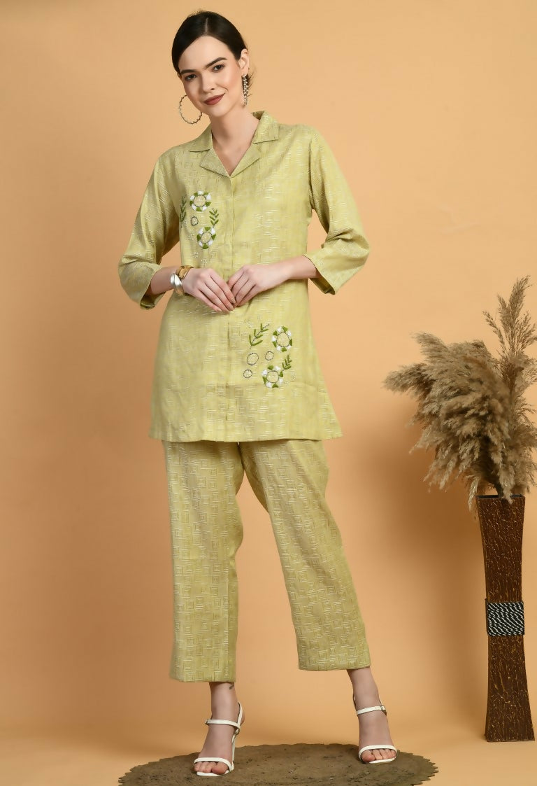 Joban Fashion L.Green Cotton Kurta Set