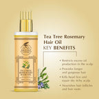 Skiura Nature Tea Tree Rosemary Hair Oil For Strong Healthy Hair And Dandruff Free