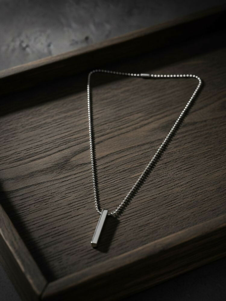NVR Men's Silver Plated Chain With Pendant