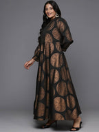 Ahalyaa Women's Traditional wear Ethnic Dress - Black - Distacart